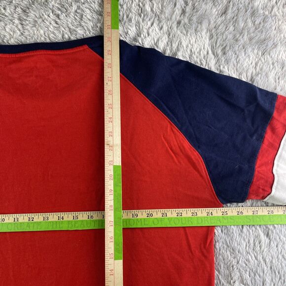 Gonzaga Bulldogs Zags Shirt Mens Extra Large Red Blue White Raglan Ringer - Picture 6 of 8